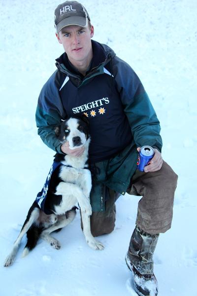 Winners of the 'Country' heat Troy Macdonald of Athol and his Heading Dog, Max